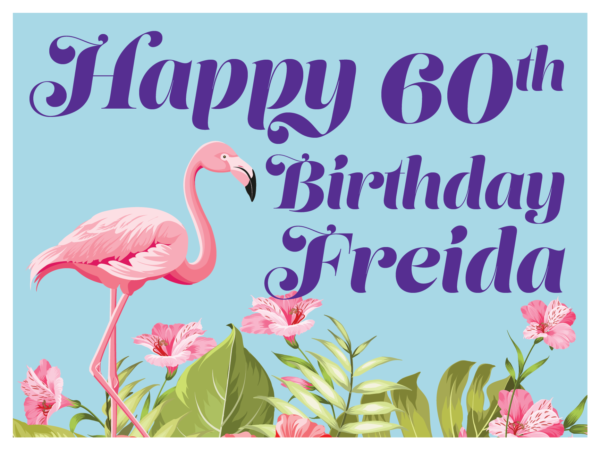 Happy 60th Birthday Lawn Sign
