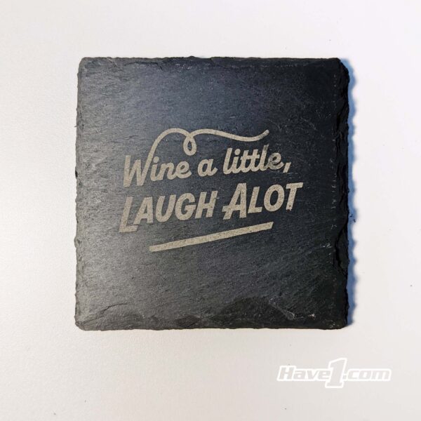Slate Square Coasters - Set of 4 - Lasered WINE - Image 5